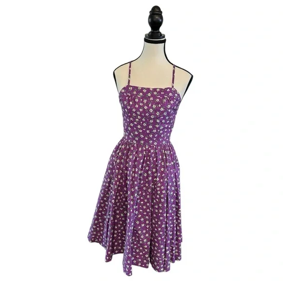 Vintage 1960s Lanz Originals Floral Sundress 💜🌿 - Picture 3 of 13